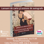 Urmăriți live lansarea cărții „O să te țin în brațe cât vrei tu și încă o secundă”
