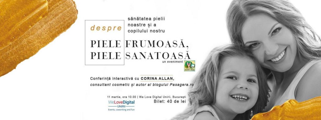 Conferință interactivă despre piele cu Corina Allan, pe 11 martie la București