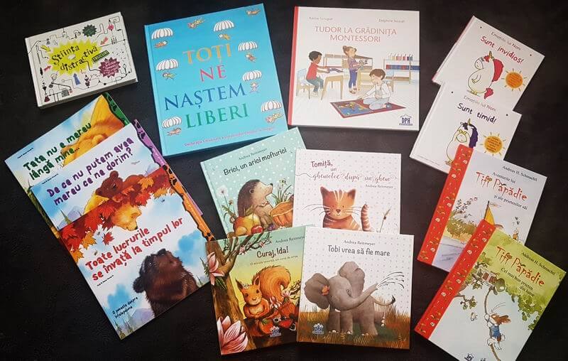 Noi recomandări de cărți pentru copii de 2-10 ani (la reducere): cartea despre drepturile omului, cartea despre Montessori, serii despre emoții