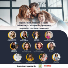 Conferință pentru părinți și dascăli la București pe 23 aprilie: Copilăria mică, școala și adolescența