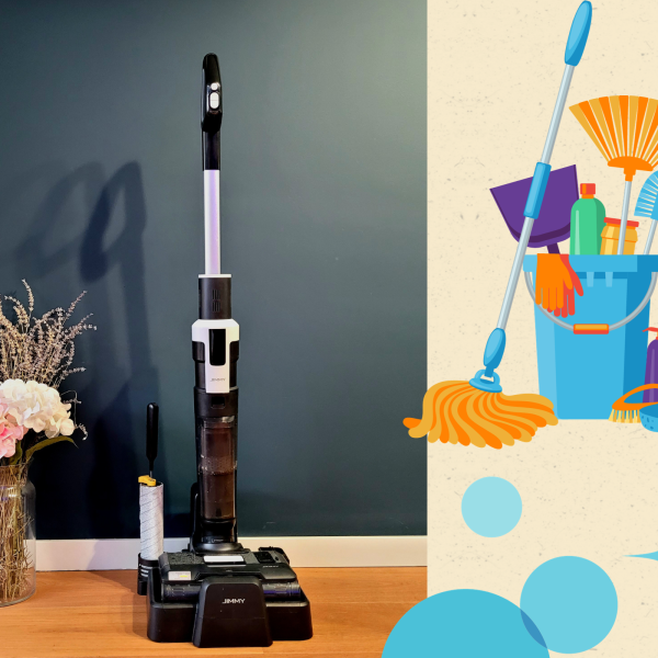 Aspirator vertical fără fir JIMMY HW9 cu funcție de spălare – te scapă de mop! (REVIEW, P)
